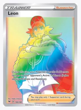 Leon (Secret) SWSH04: Vivid Voltage # 195/185 - Sweets and Geeks