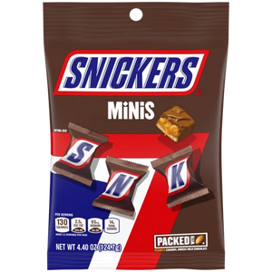 Snickers Minis 4.4oz Peg Bag - Sweets and Geeks