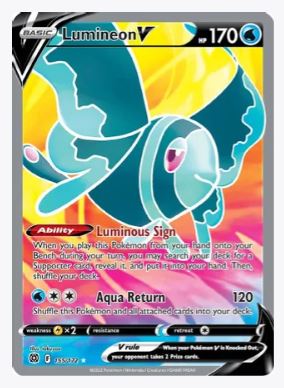 Lumineon V (Full Art) SWSH09: Brilliant Stars # 155/172 - Sweets and Geeks