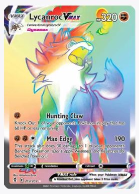 Lycanroc VMAX (Secret) SWSH07: Evolving Skies # 213/203 - Sweets and Geeks