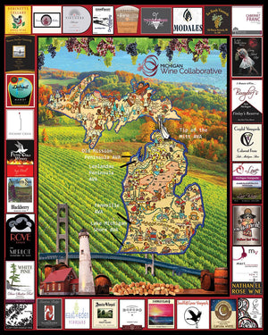 Michigan Wine 1000 Piece Jigsaw Puzzle - Sweets and Geeks