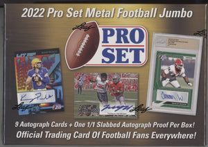 2022 Leaf Pro Set Metal Football Jumbo Hobby Box - Sweets and Geeks