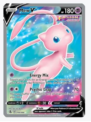 Mew V (Full Art) SWSH08: Fusion Strike	# 250/264 - Sweets and Geeks