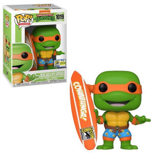 Funko Pop! Television: Teenage Mutant Ninja Turtles - Michelangelo With Surfboard (SDCC 2020 Exclusive) #1019 - Sweets and Geeks