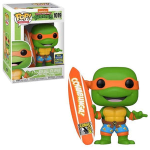 Funko Pop! Television: Teenage Mutant Ninja Turtles - Michelangelo With Surfboard (2020 Summer Convention Exclusive) #1019 - Sweets and Geeks