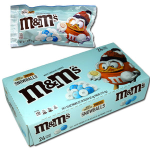 M&M's White Chocolate Pretzel Snowballs - Sweets and Geeks