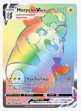 Morpeko VMAX (Secret) SWSH01: Sword & Shield Base Set	# 204/202 - Sweets and Geeks