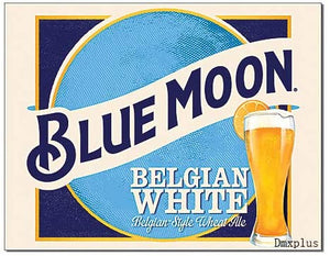 Blue Moon Belgian Wheat - Tin Sign - Sweets and Geeks