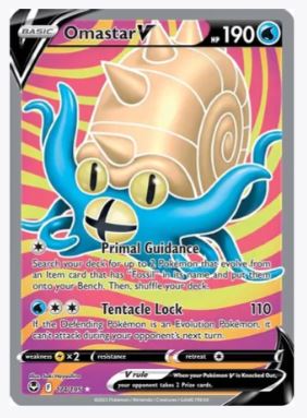 Omastar V (Full Art) SWSH12: Silver Tempest # 174/195 - Sweets and Geeks
