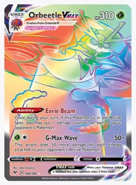 Orbeetle VMAX (Secret) SWSH04: Vivid Voltage # 186/185 - Sweets and Geeks