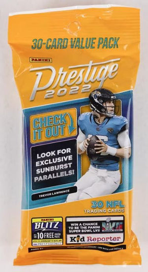 2022 Panini Prestige Football Jumbo Value Pack (Sunburst Parallels!) - Sweets and Geeks