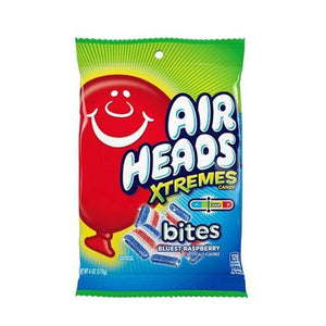 Airheads Xtreme Bites Bluest Raspberry 6oz Peg Bag - Sweets and Geeks