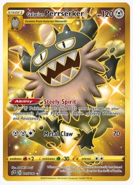 Galarian Perrserker (Secret) SWSH02: Rebel Clash # 205/192 - Sweets and Geeks