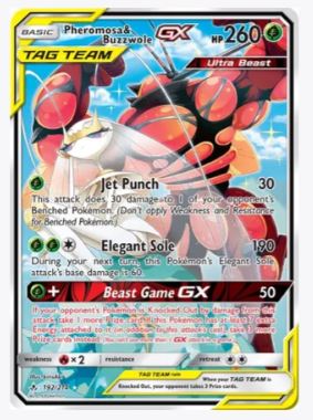 Pheromosa & Buzzwole GX (192) (Alternate Full Art) SM - Unbroken Bonds # 192/214 - Sweets and Geeks