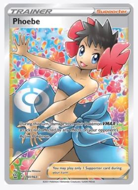 Phoebe (Full Art) SWSH05: Battle Styles # 161/163 - Sweets and Geeks