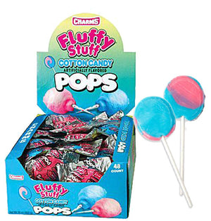 Charms Cotton Candy Lollipops - Sweets and Geeks