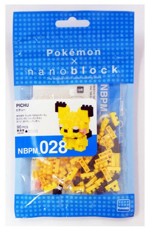 Kawada NBPM-028 nanoblock Pokemon Pichu - Sweets and Geeks