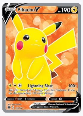 Pikachu V (Full Art) SWSH09: Brilliant Stars # 157/172 - Sweets and Geeks