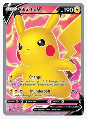 Pikachu V (Full Art) SWSH04: Vivid Voltage # 170/185 - Sweets and Geeks