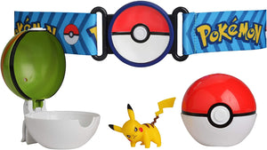 Pokémon Clip 'N' Go Poke Ball Belt Set, Comes With Poké Ball, Nest Ball and 2" Pikachu Figure - Sweets and Geeks