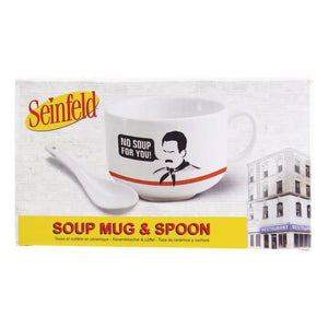 Seinfeld Soup Mug and Spoon - Sweets and Geeks