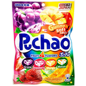 Puchao Fruit 4 Flavors Gummy Candy 3.53 oz - Sweets and Geeks