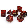 Chessex Gemini Mini Polyhedral 7 Die Set Purple-Red/Gold - Sweets and Geeks