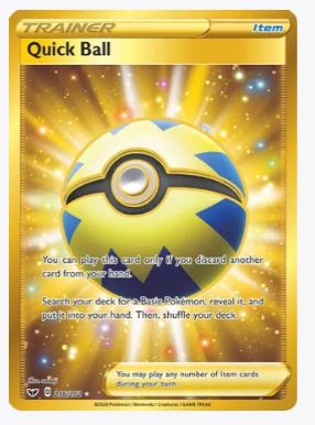 Quick Ball (Secret) SWSH01: Sword & Shield Base Set # 216/202 - Sweets and Geeks