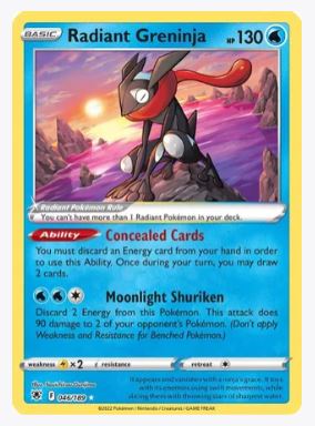 Radiant Greninja SWSH10: Astral Radiance # 046/189 - Sweets and Geeks