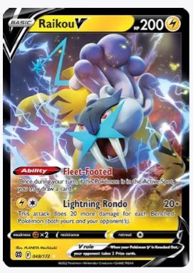 Raikou V SWSH09: Brilliant Stars # 048/172 - Sweets and Geeks