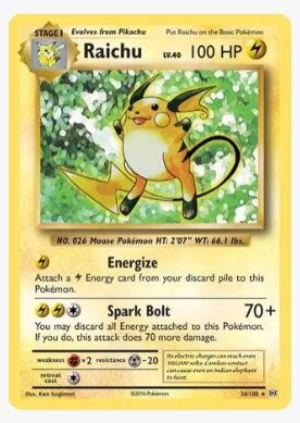 Raichu XY - Evolutions - # 36/108 - Sweets and Geeks