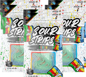 Sour Strips - Rainbow 3.4oz Bag - Sweets and Geeks