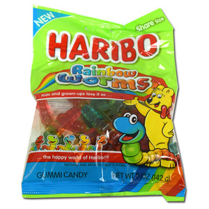 Haribo Rainbow Worms - Sweets and Geeks