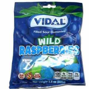 Vidal Gummi Wild Raspberries 3.5oz Bag - Sweets and Geeks