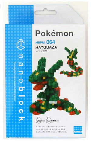 Kawada NBPM-064 nanoblock Pokemon Rayquaza (Rekkuuza) - Sweets and Geeks