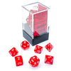 Chessex Translucent Mini Polyhedral 7 Die Set Red/White - Sweets and Geeks