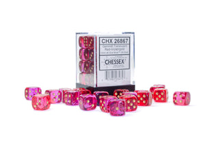 Chessex Gemini Translucent Red-Violet/Gold 12MM D6 Dice Block - Sweets and Geeks