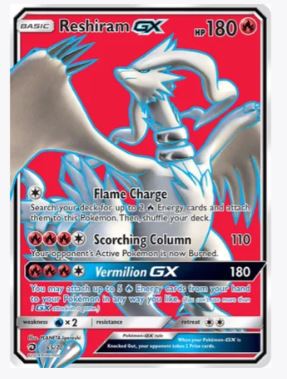 Reshiram GX (Full Art) Dragon Majesty # 65/70 - Sweets and Geeks