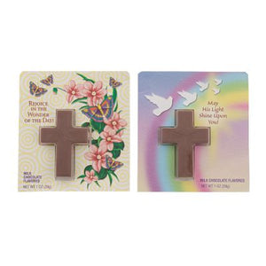 Chocolate Cross With Easter Card - Sweets and Geeks