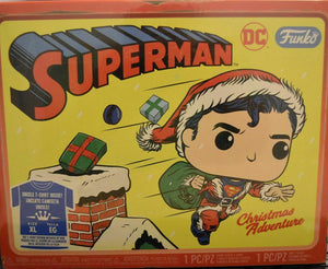 Funko Walmart Exclusive Superman figure and Christmas T-shirt - Sweets and Geeks