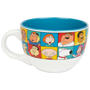 Family Guy Character Grid 24 Ounce Ceramic Soup Mug - Sweets and Geeks