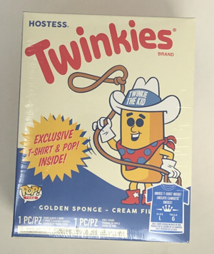 Funko POP! Ad Icons - Hostess Twinkies : Twinkie the Kid (Metallic, Target Exclusive) #31 and Tee - Sweets and Geeks