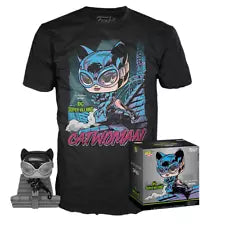 Funko Pop! Tees - Catwoman (L) (Jim Lee Deluxe) (Black & White) - Sweets and Geeks