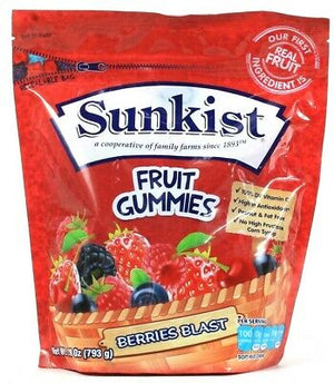 Sunkist Fruit Gummies Berry Blast 28oz Bag - Sweets and Geeks