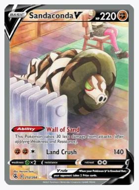 Sandaconda V (Alternate Full Art) SWSH08: Fusion Strike # 252/264 - Sweets and Geeks