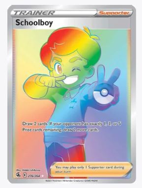 Schoolboy (Secret) SWSH08: Fusion Strike # 276/264 - Sweets and Geeks