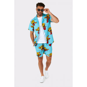 Pac-man Waka-Waka Summer Shirt W/ Shorts- Small - Sweets and Geeks