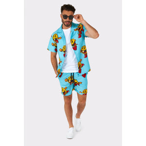 Pac-man Waka-Waka Summer Shirt W/ Shorts- Large - Sweets and Geeks