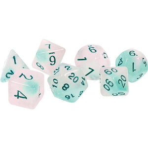 Sirius Frosted Glowworm RPG 7 Set Dice - Sweets and Geeks