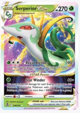 Serperior VSTAR SWSH12: Silver Tempest # 008/195 - Sweets and Geeks